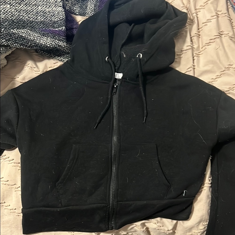 Rue21 Black Hoodie Jacket